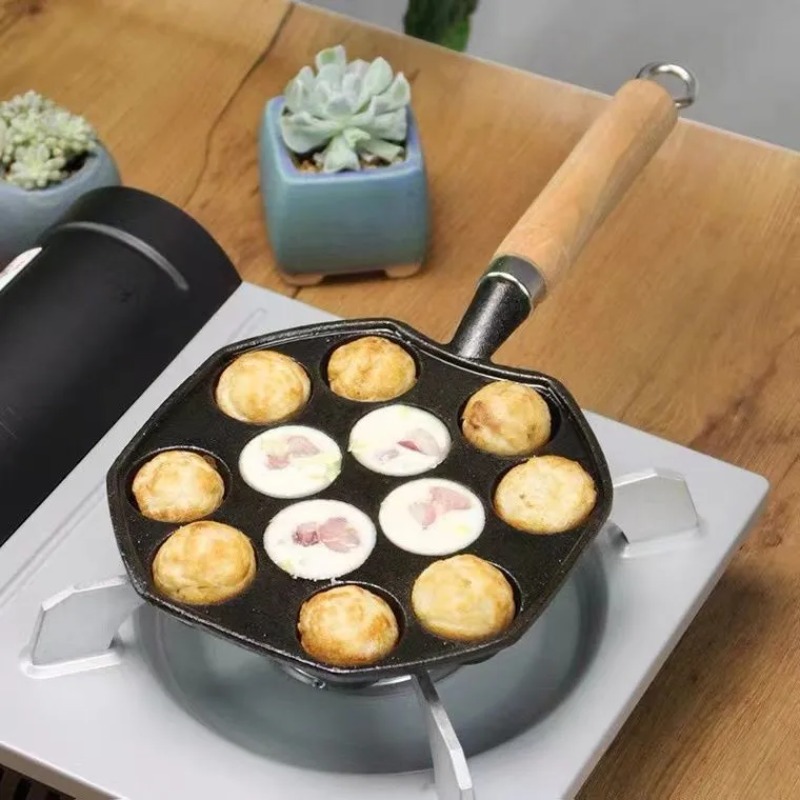 Takoyaki Grill Plate - Backen Takoyaki Pfanne 14 Löcher Geschenk