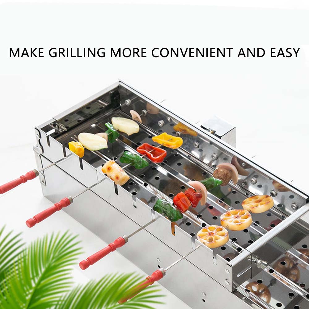 Hot Dog Press - Kommerzielle Edelstahl-Grillspieße, vollautomatischer Grill, drehbare Maschine,