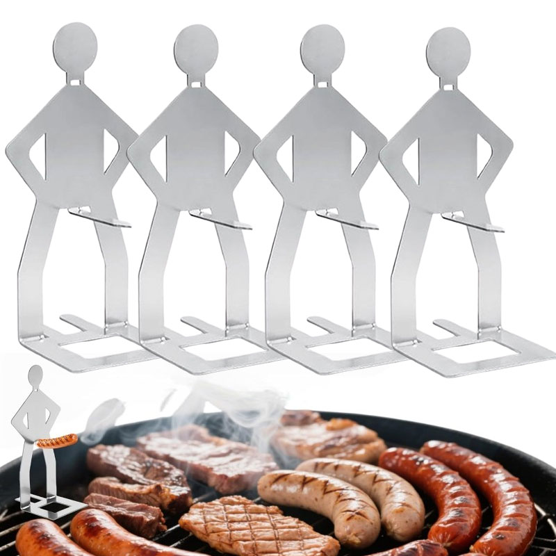 Hot Dog Press - Camping-Zubehör 304 Edelstahl BBQ Strongman Wursthalter