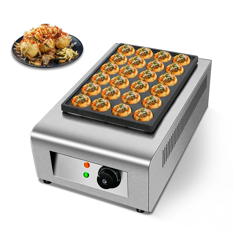 Takoyaki Grill Plate - Kommerzielle Hochleistungs-Elektro-Takoyaki-Grillmaschine mit 3 Platten Fischbällchen-Ofengrill