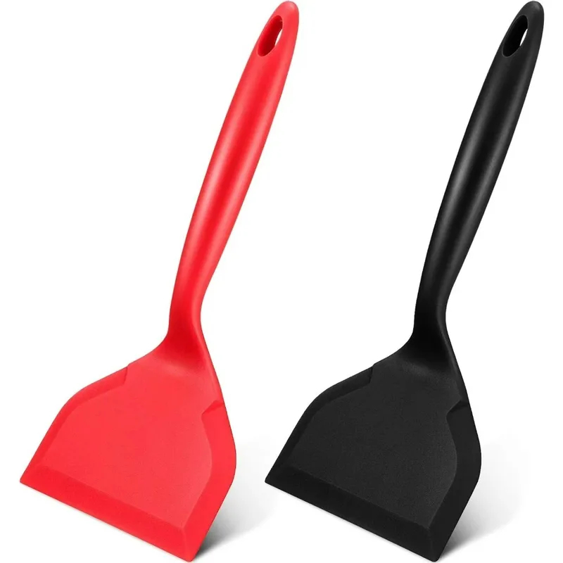 Okonomiyaki Spatula - Antihaft-Silikonspatel, breiter, weicher Pfannenwender für Eier,