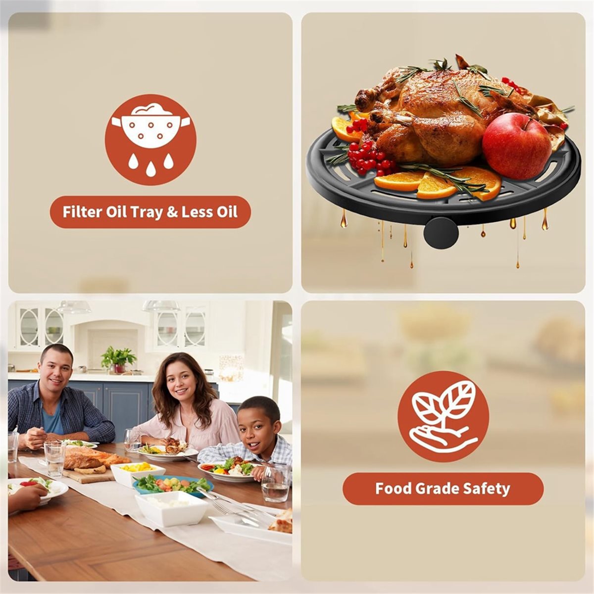 Ninja Air Fryer Af101 - AS62 Ersatz-Luftfritteusen-Einsatz für Ninja AF101 AF150