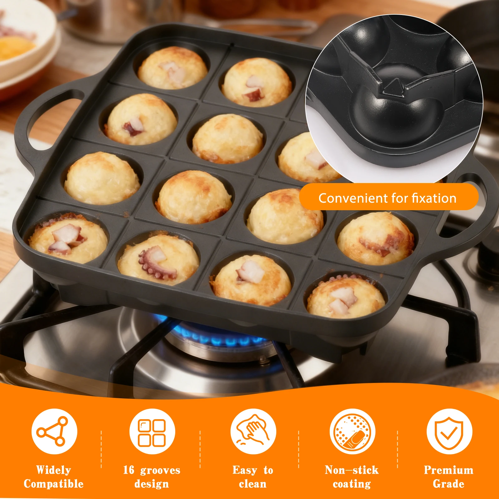 16-Loch Takoyaki-Pfanne aus Al – Takoyaki Grill Plate Bewertung und Preis