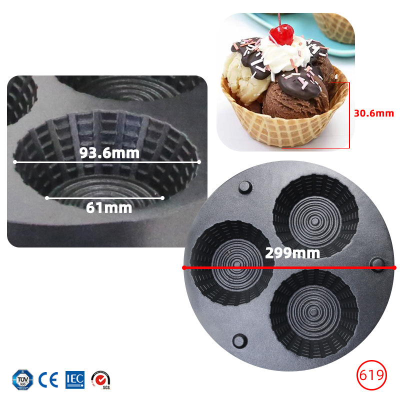 Kommerzielle Dreifach-Eiswaffe – Waffle Cone Maker Bewertung und Preis
