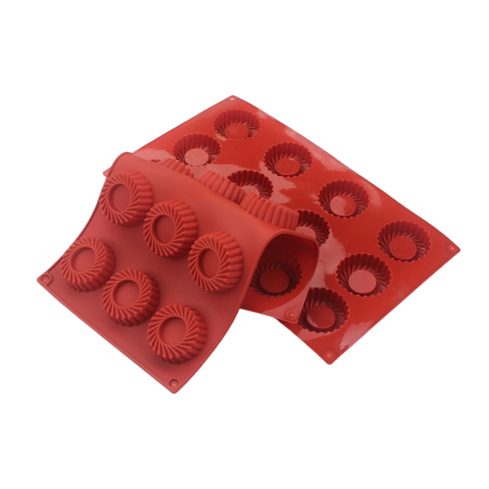 12-Loch Kreisförmige Wirbel-Fo – Donut Mold Silicone Bewertung und Preis