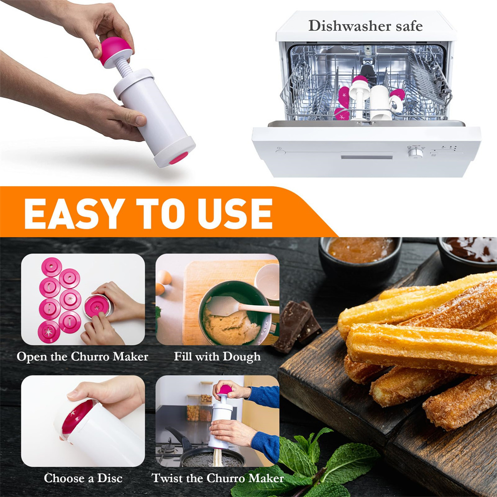 1pc DIY Manuelle Cookie Presse – Churros Maker Gun Bewertung und Preis