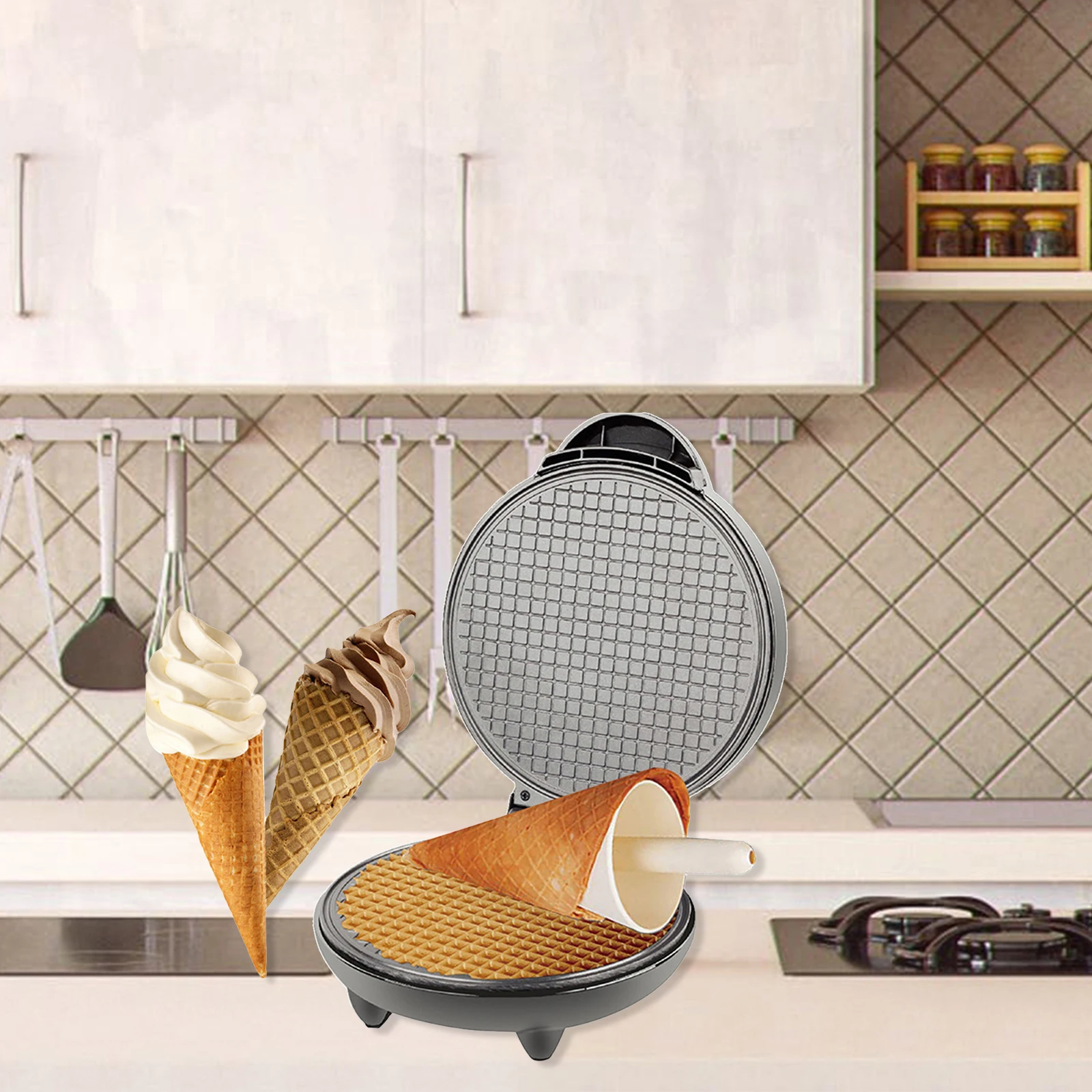 1200 W Waffeleisen Nonstick Ba – Waffle Cone Maker Bewertung und Preis